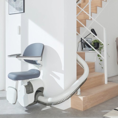 access flow x curved stairlift bottom of stairs